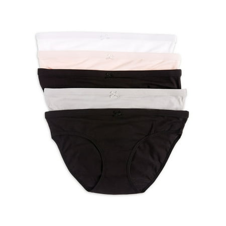 

No Boundaries Women s Cotton Bikini Panties 5-Pack