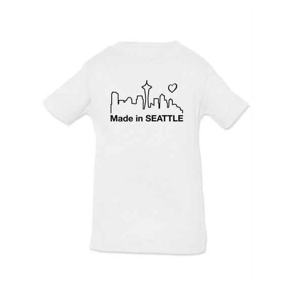Made In Seattle Landscape. T-Shirt Infant -Smartprints Designs,  24 Months