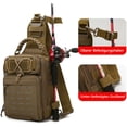 thumbnail image 2 of Bolsa para cañas de pescar, caja de pesca, mochila para cebo, estilo militar, táctico, para actividades al aire libre, pesca, camping, senderismo, caza y pesca., 2 of 5