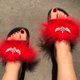 thumbnail image 5 of Moda Mujer Casual Furry Bright Diamond Sandalias planas Zapatos Flip Flop Wmkox8yii  hj789, 5 of 7