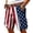 White, variant on Men's Patriotic Cargo Shorts With In God We Trust And Cross Print Featuring Statue Of Liberty Graphic And American Flag Pattern Deep Red XXL