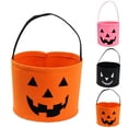 thumbnail image 5 of HAYIMI Kids Halloween Candy Bag Lightweight Pumpkin Pattern With Top Handle Reusable Bucket Children Party Storage Handbag, 5 of 5
