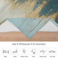 thumbnail image 6 of Abstract Gradient Teal Gold Flannel Blanket for Bed,Travel and Camping, Shinny Gold Geometric Super Soft Cozy Blanket for All Seasons 40"x50", 6 of 7
