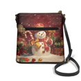 thumbnail image 2 of Kuiaobaty Christmas Crossbody Bag for Women Trendy, Snowman Print Vegan Leather Sling Purse Crossbody, Large Capacity Travel Messenger Handbag with Adjustable Strap for Christmas, Red, 2 of 7