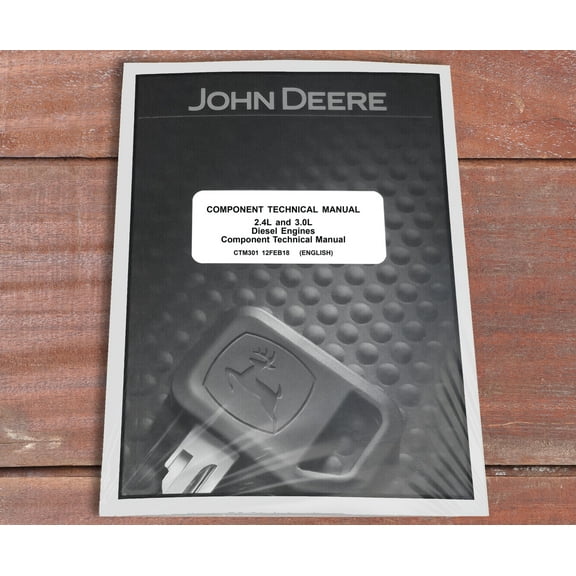 John Deere 2.4L & 3.0L Diesel Engine Service Manual - Part Number # CTM301