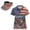 American Flag 250th Anniversary Eagle, variant on Beach Starfish Women's Golf Shirt and Sun Visor Hat Set Short Sleeve Quick Dry Moisture Wicking UV Protection Adjustable Sun Visor for Golf Tennis Outdoor Sports