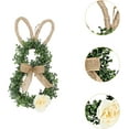 thumbnail image 6 of laqbezok Easter Wreath, Front Door Wreath Hanging Pendant Cute Decor, Rabbit Shape Garland for Easter Party Housewarming Home Window, Hallow Ears, 6 of 14