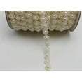 thumbnail image 6 of U8MO 25 Meter Ivory Acrylic Flatback Pearl Bead 10mm Sunflower Chain Garland Bouquet-Ivory, 6 of 9
