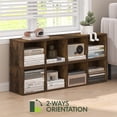 thumbnail image 3 of Furinno FULDA 4-Tier 10-In Width Narrow Bookcase 9.3 x 9.8 x 41.6 Amber Pine, 3 of 5