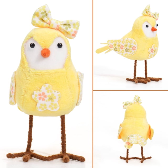 Uuiauoio Easter Bird Dolls Standing Birds Figurine Ornaments with Easter & Perfect for Table Fireplace Indoor Holiday Home Decoration Party Ideal Gifts
