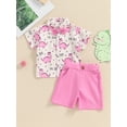thumbnail image 2 of Bagilaanoe 2pcs Brother Sister Matching Outfits Toddler Baby Boy Girl Shorts Set Short Sleeve Print Shirt Tops + Shorts 3M 6M 12M 18M 24M 3T Kids Casual Summer Clothes, 2 of 7
