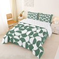 thumbnail image 3 of Castle Fairy Boho Split Circle Queen Comforter Set 3 Pieces,Tribal Curved Comforter Sets Queen,Sage White,Reversible,1 Comforter and 2 Pillowcases, 3 of 6