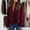 Red, variant on XPMWRP Women's Solid Color Cropped Trench Coat Long Sleeve Double Breasted Notched Lapel Casual Loose Fit Jackets with Pockets Wine S