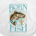 thumbnail image 4 of Inktastic Born to Fish Boys or Girls Baby Bib, 4 of 4