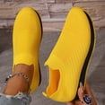 thumbnail image 6 of Hidden Wedge Knit Sneakers for Women, Orthopedic Shoes for Women, Women Wide Width Breathable Walking Comfortable Slip On Sneakers, Non Slip Food Service Lightweight Sneaker, Yellow 8, 6 of 7