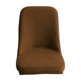 thumbnail image 1 of Funda de tela elástica para silla de comedor, funda para asiento con respaldo alto, color verde Café ligero, 1 of 9