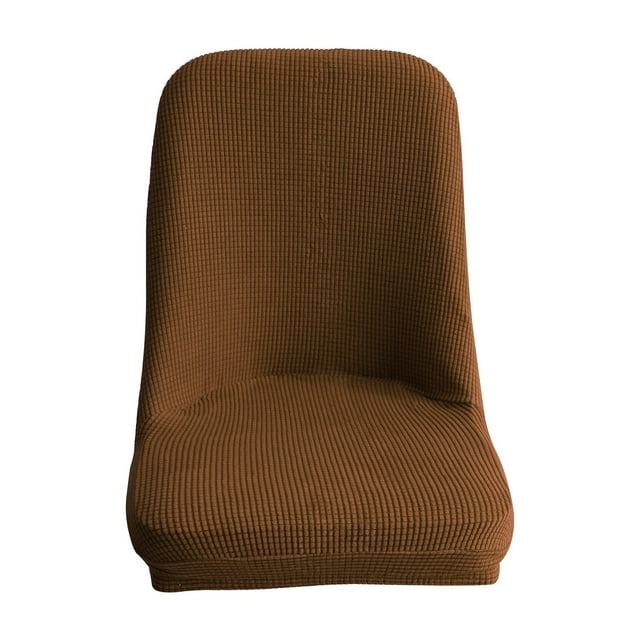Funda de tela elástica para silla de comedor, funda para asiento con respaldo alto, color verde Café ligero