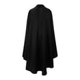 thumbnail image 3 of Xfvqtps Men Long Patchwork Cape Distinctive Buttons Solid Color Casual Party Retro Masquerade Robe Gothic Cloak Stage Outfit Black, 3 of 7