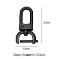 thumbnail image 4 of Detachable Snap Hook Swivel Clasp, Swivel Snap Hooks Purses Durable, Easy to Replace, Accessory ,Keychain Clip Hook Lobster Claw Clasp Black L, 4 of 9
