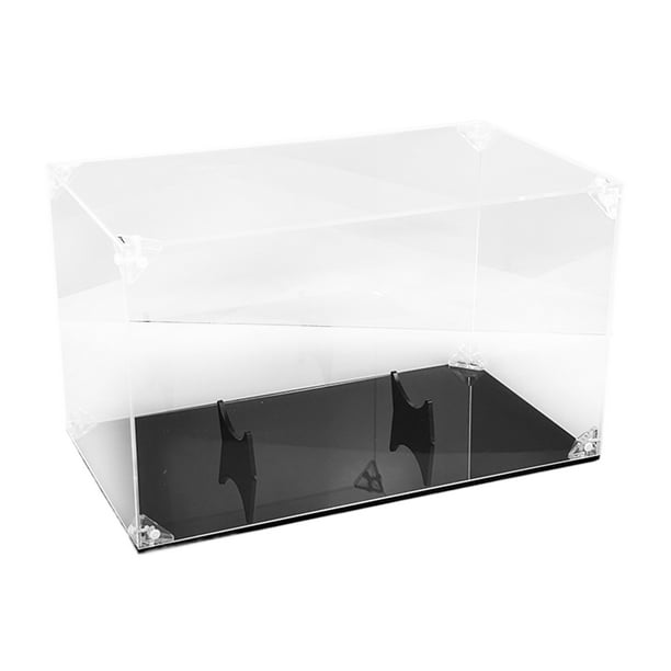 Injueey Vitrina de acrílico de fútbol para colocación de escritorio Decoración del hogar elegante Vitrina versátil de rugby Artesanía