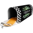thumbnail image 6 of Spring Welcome Mailbox Cover Magnetic Standard Size 18" X 21" Sage Flowers Mailbox Covers Mailbox Covers Black Buffalo Plaid Decor Mailbox Wraps Post Box Cover for Home, 6 of 6