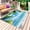 Blue, variant on Beach Ocean Waves Outdoor Rug 4x6 Ft - Reversible Patio Rug Outdoor Camping Rugs, Summer Tropical Palm Tree Leaves Washable Indoor Outdoor Area Rugs, Non-Slip Outdoor Carpet Runner for Deck/Porch