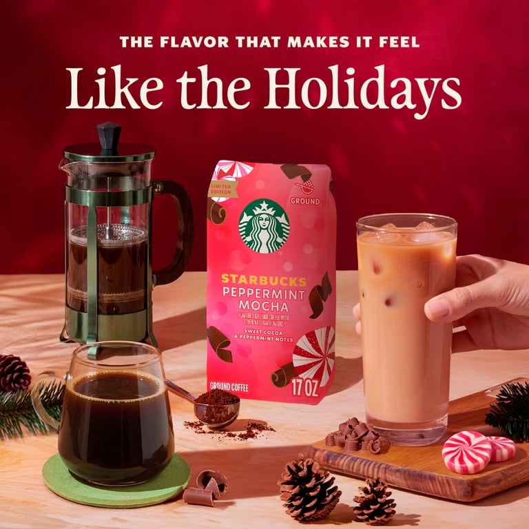 Starbucks Ground Cafe Flavored Coffee: Peppermint Mocha, Naturally