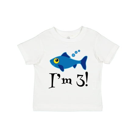 

Inktastic 3rd Birthday Party Fish Gift Toddler Boy or Toddler Girl T-Shirt