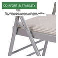 thumbnail image 3 of Pack of 4 (Fabric/Vinyl) Steel Frame Metal Foam Padded Folding Chairs (Black, Gray, White), 3 of 7