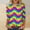 AA, variant on QHWAUAKFBN T Shirts For Women Loose Fit Round Neck Carnival Colorful Printed Three Quarter Sleeved 3 Tshirts Top