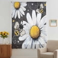 thumbnail image 3 of Daisy Bee Sheer Curtains 72 Inches Long, Summer Botanical Farmhouse Flower Plants Light Filering Curtains, Breathable Simi Curtain Privacy Drapes for Living Room Bedroom Lightweight Window Treatment, 3 of 9