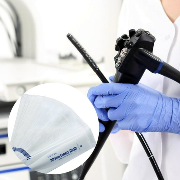 100 PCS Disposable Dental Endo-Camera Covers, PVC Single-Use Protective Sleeves Sheaths for Oral Endo-Cameras, Keep Sanitary, Enhance Imaging Quality