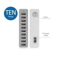 thumbnail image 3 of 60W 10Port USB Charger Charging Station Dock Multi USB Charger Desktop Mobile Phone Charge ,Universal Compatibility, 3 of 6