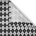 thumbnail image 3 of Ambesonne Plaid Kitchen Curtains, Diamond Shape Stripes, 55"x39", Black White, 3 of 3