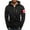 Black B, variant on Mens Zip Up Hoodie Jacket with Pockets Graphic Print Long Sleeve Pullover Casual Streetwear Outerwear for Men Gym Daily Wear