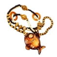 thumbnail image 3 of Jiyike 2pcs Wooden Bead Fish Necklace Retro Bead Necklace Premium Smooth Bead Necklace, 3 of 8