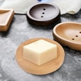 thumbnail image 4 of Jabonera de Bambú, Caja de Jabón de, Estante para Jabón, De Roble Rojo, Cuadrado y Redondo para Ducha, Estuche Protector, Caja de Bambú salable, 4 of 7