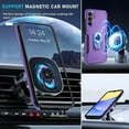 thumbnail image 2 of KOMI Compatible with Samsung Galaxy A15 5G Case with Screen Protector+Camera Lens Protector,Heavy Duty Full Body Phone Cover Built in Metal Ring Holder Kickstand,2024 Lavender, 2 of 5
