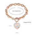 thumbnail image 2 of 20cm Infinity Love Heart Locket Chain Link Bracelet Keepsake Cremation Jewelry for Ashes of Loved One Memorial Funeral Urn Bracelet for Ashes Holder - God Has You in His Arms I Have You in My Heart, 2 of 6