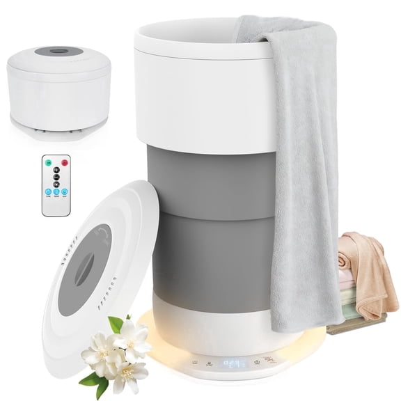 Towel Warmer for Bathroom, Large Foldable Heated Towel Warmer Bucket - Rapid Heating with Timer, One-Button Control, Auto Shut-Off Timer, Perfect for Home and Spa