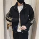thumbnail image 4 of Abrigos con cremallera en V para hombre, ropa informal bordada de alta calidad, moda 2024, chaquetas de béisbol para hombre, ofertas, nuevas en entrega rápida, frío Y2k, 4 of 5