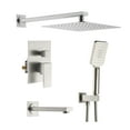 thumbnail image 3 of Kibi USA Cube Pressure Balanced 3-Function Shower System with Rough-In Valve Matte Black Matte, 3 of 5