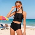 thumbnail image 2 of Taybagh Girls Bikini Sets Girls Clothes Size 10 12 Simple Ruffled Swimsuit 2 Piece for Teens Summer Swimwear, 2 of 9