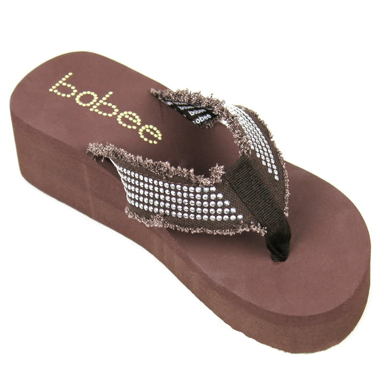NEW Womens Fashion Wedge Platform Thong Slip On Flip Flops Sandals