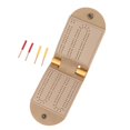 thumbnail image 1 of Game Board, Pocket Sized PU Leather Travel Track Game Board With 4 Pegs For Camping, 1 of 8
