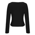 thumbnail image 3 of SHE IS My Items Crewneck T Shirts for Women Fitted Long Sleeve Tops for Women Dressy Casual Oversized Long Sleeve Shirts for Women Graphic Womens Tunics Casual Fall Long, 3 of 5