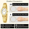 thumbnail image 2 of Gold Watches for Women Easy Read Ladies Quartz Wrist Watch with Stainless Steel Expansion Band Waterproof Watch Gift for Woman, 2 of 9