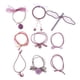 thumbnail image 1 of 9 piezas de cuerda elástica para el cabello, banda para el cabello, soporte de caballo, banda de goma, traje púrpura jinwen Banda de goma elástica, 1 of 8