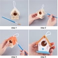 thumbnail image 4 of DIY Wooden Birdhouse Kit Arts Hanging Bird House Set Include 4 Pcs Unfinished Paintable Wood Birdhouse 4 Pcs Paint Brushes 2 Pcs 6-Pot Mini Empty Paint Cups for Arts & DIY Crafts Making 1set, 4 of 6