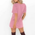 thumbnail image 2 of Viikei Plus Size Short Sleeve Dress for WomenO-Neck Mid-length Solid Color Dresses, 2 of 4